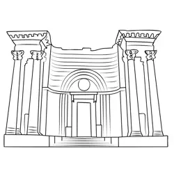 Guelma Theatre Romain Free Coloring Page for Kids