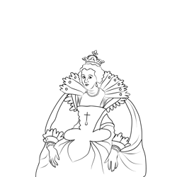 Anne Of Austria Queen Consort Free Coloring Page for Kids