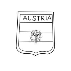 Austria Flag Free Coloring Page for Kids
