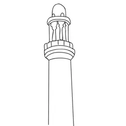 Bahrain, Manama, Friday Mosque, Minaret Free Coloring Page for Kids