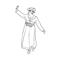 Belgium Culture Clothing Free Coloring Page for Kids