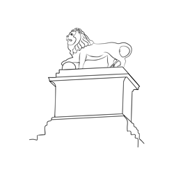 Belgium Lion National Animal Free Coloring Page for Kids