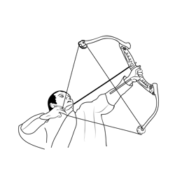 Archery Classes In Bhutan Free Coloring Page for Kids