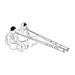 Bhutanese Folk Music Free Coloring Page for Kids