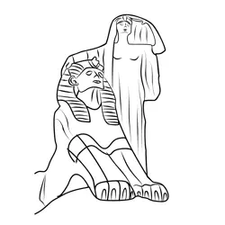 Egypt Gods And Goddess Free Coloring Page for Kids