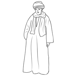 Egypt People Free Coloring Page for Kids