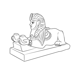 Egyptian Art Free Coloring Page for Kids