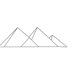 Egyptian Khufu Pyramid Free Coloring Page for Kids