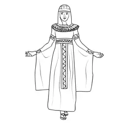 Egyptian Women Free Coloring Page for Kids