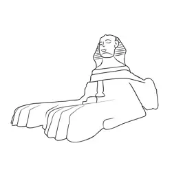 Great Sphinx of Giza Free Coloring Page for Kids