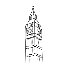 Big Ben Free Coloring Page for Kids