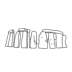Stonehenge Free Coloring Page for Kids