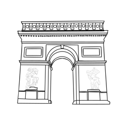 Arc De Triomphe Free Coloring Page for Kids