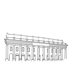 Bordeaux Grand Theatre Free Coloring Page for Kids