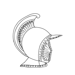 Parade Helmet Free Coloring Page for Kids