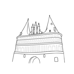 Lubeck, Germany Free Coloring Page for Kids