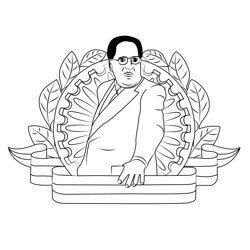Dr. Babasaheb Ambedkar Free Coloring Page for Kids