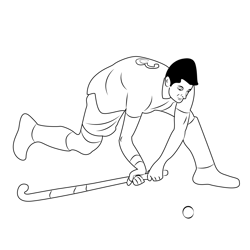 Hockey Free Coloring Page for Kids