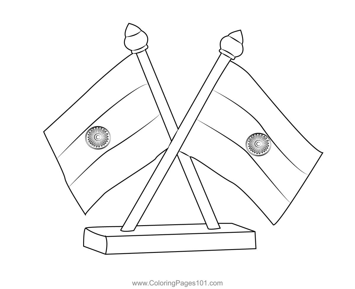 I Love India Flag Coloring Page For Kids Free India Printable