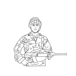 India Military Free Coloring Page for Kids
