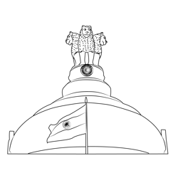 National Anthem Of India Free Coloring Page for Kids