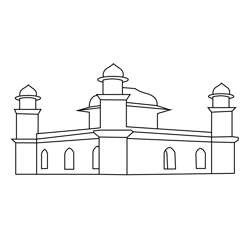 Tomb Of Itimad Ud Daulah In Agra Free Coloring Page for Kids