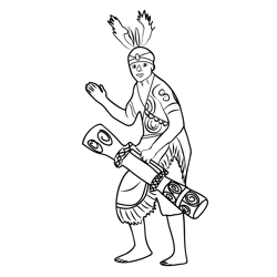Indonesia Culture Festival Free Coloring Page for Kids