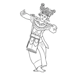 The Balinese Culture Free Coloring Page for Kids