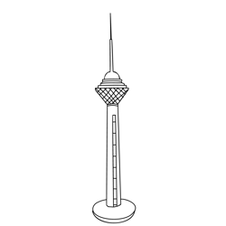 Milad Tower Free Coloring Page for Kids