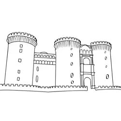 Castel Nuovo Free Coloring Page for Kids