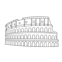 Rome, Italy Free Coloring Page for Kids