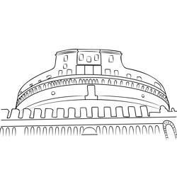 The Castel Sant'angelo Free Coloring Page for Kids