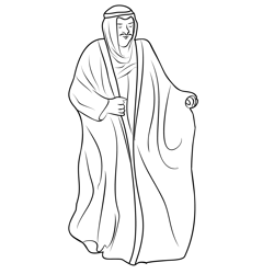 Kuwait Clothing For Men Free Coloring Page for Kids