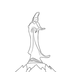 Kum Iam Statue Free Coloring Page for Kids
