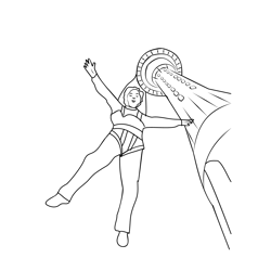 Sky Jump Free Coloring Page for Kids