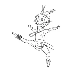 Oaxaca Dancer Free Coloring Page for Kids