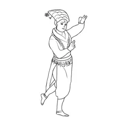 The Nepalese Cultural Free Coloring Page for Kids