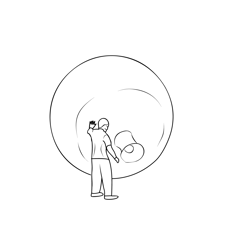 Zorb Balling, New Zealand Free Coloring Page for Kids