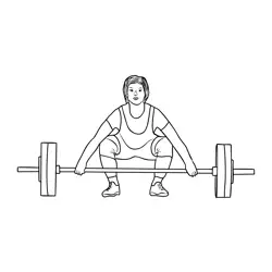 North Korea Third Weightlifting Gold Free Coloring Page for Kids