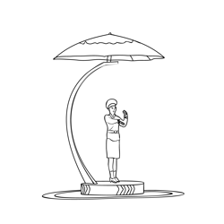 North Korean Traffic Lights In Lady Free Coloring Page for Kids