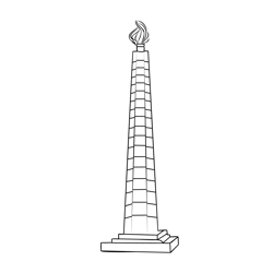 Tower Of The Juche Idea Free Coloring Page for Kids