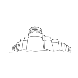 Derawar Fort Free Coloring Page for Kids