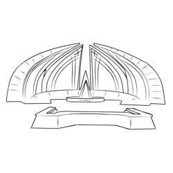 Pakistan, Faisal Mosque In Islamabad Free Coloring Page for Kids