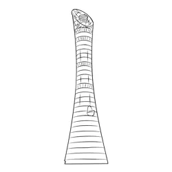 Aspire Tower Free Coloring Page for Kids