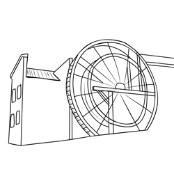 Bale Mill Free Coloring Page for Kids