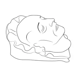 Napoleon Death Masks Free Coloring Page for Kids