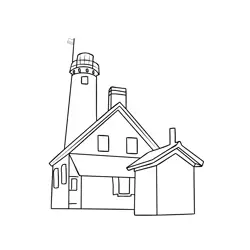 St helena Island Lighthouse Free Coloring Page for Kids