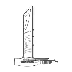 Kingdom Tower In Riyadh Free Coloring Page for Kids