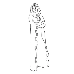 Traditional Clothing Called A Thobe Free Coloring Page for Kids