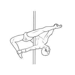 World Pole Sports Championships Free Coloring Page for Kids